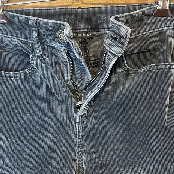 American Eagle Super Stretch Corduroy Skinny - Size 0 Regular - Charcoal - Picture 3 of 5